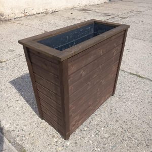 Dřevěný vysoký květináč TATRAN KOMBI - barva OŘECH - 90x42x70- VÝPRODEJ